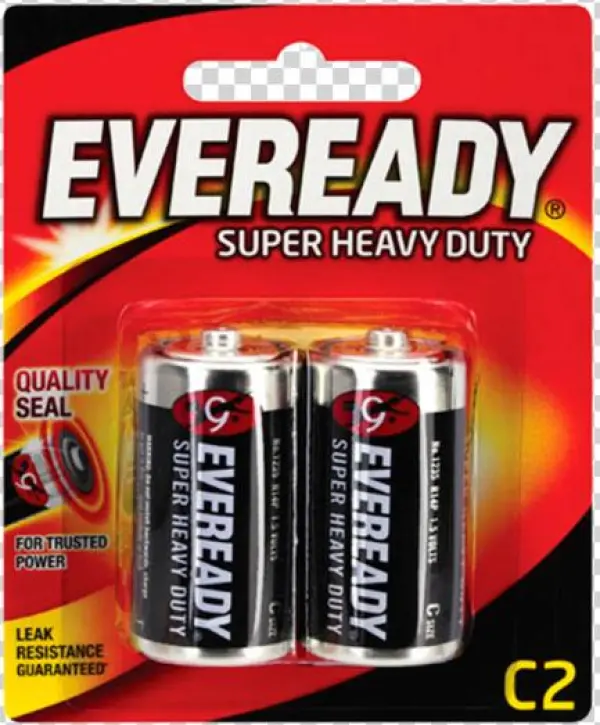 Eveready Super Heavy Duty C Battery 2 Pack