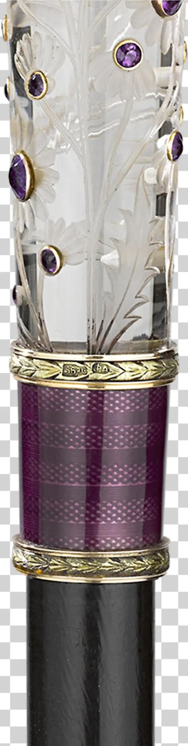 Fabergé Rock Crystal And Amethyst Cane