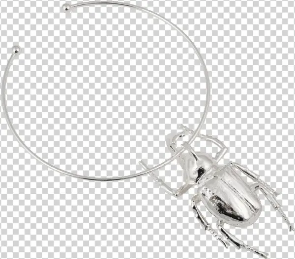 Ioaku The Beetle Necklace Silver