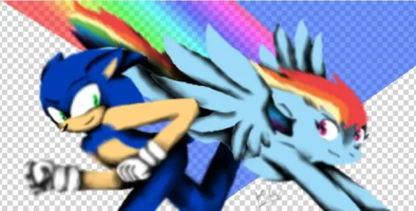 Sonic And Rainbowdash