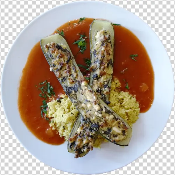 Vegetarisch Gefüllte Zucchini Mit Schafskäse Überbacken,