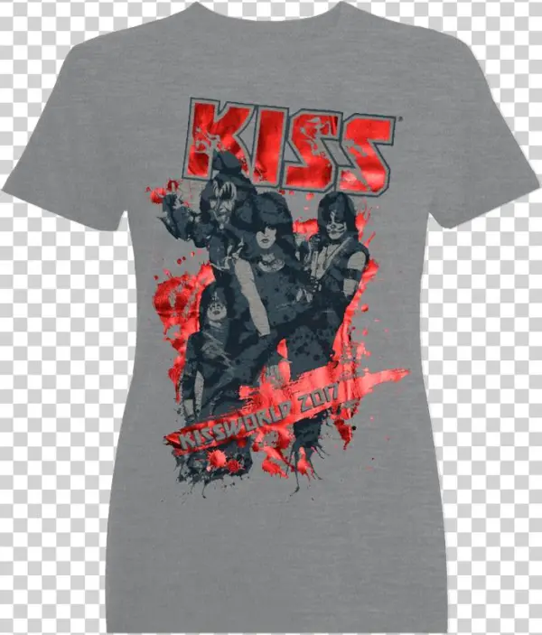 Kissworld Ladies Grey With Red Shiny Letters