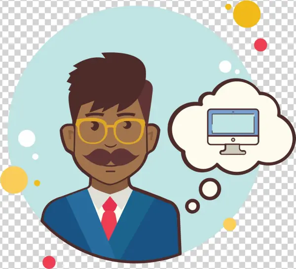 Man With Monitor Icon