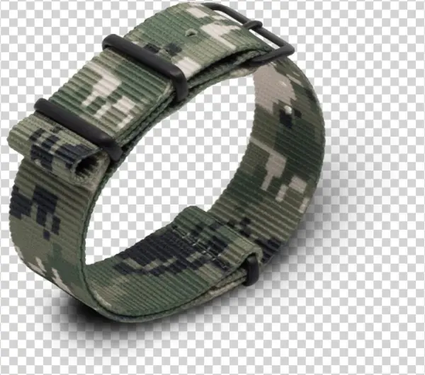 Nato Watch Strap In Digital Camo Print With Black Pvd