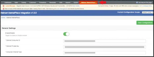 Walmart Magento Integration Extension