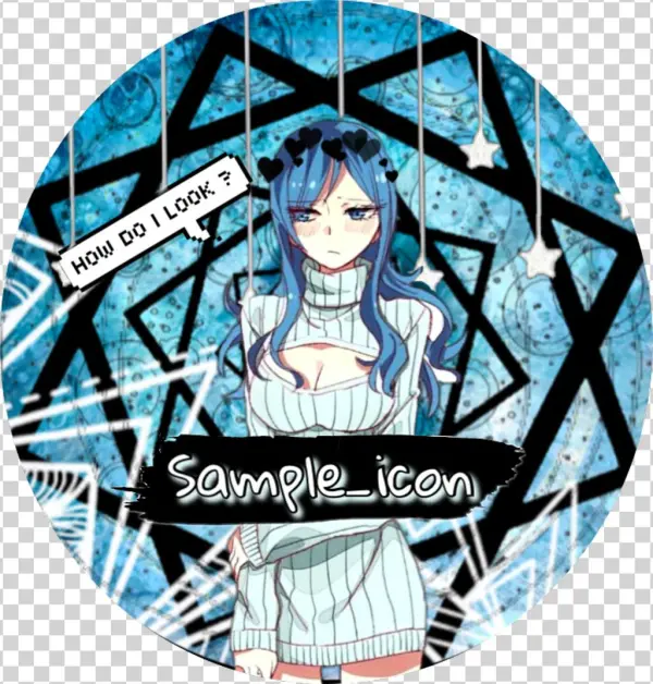 Juvia Icon Blue Dripdripdrop Drunkicon Freetoedit