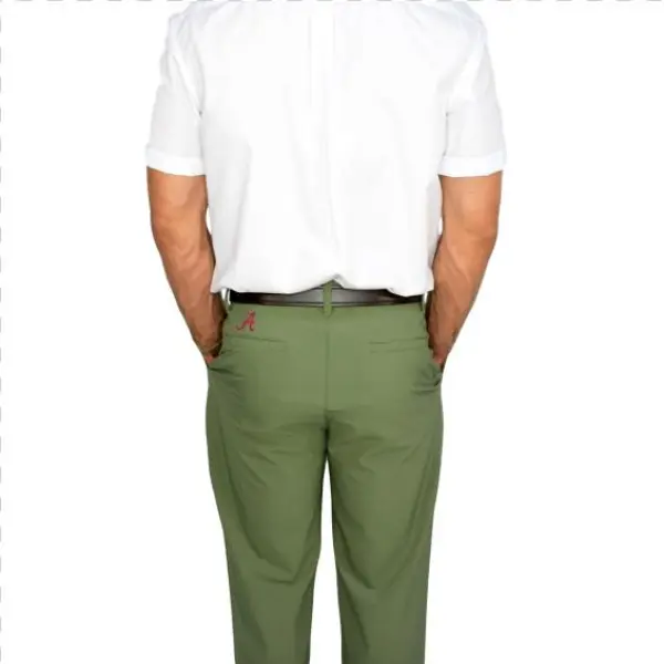 Alabama Pant Green Back Closeup - Pocket