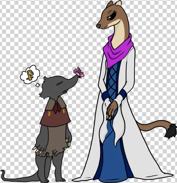 @canadianmerc's Weasel Seamstress Abagail, With Her - Cartoon