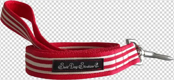 Classic Red Stripes Handmade Dog Lead