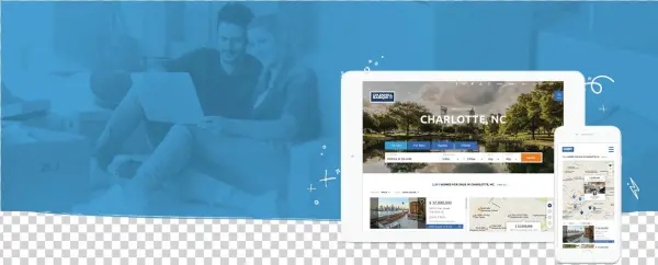 Coldwell Banker's Website On Screen Framed By Prospective