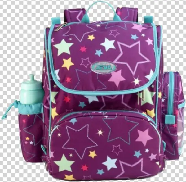 Jeva Practised Purple Stars - Skoletaske 2018