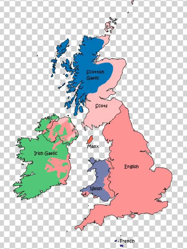 Languages Of Great Britain And Ireland In 1800 [708