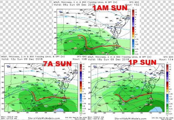 Moderate Snow By 7am Sunday Has Pushed N Of Cho & Ric