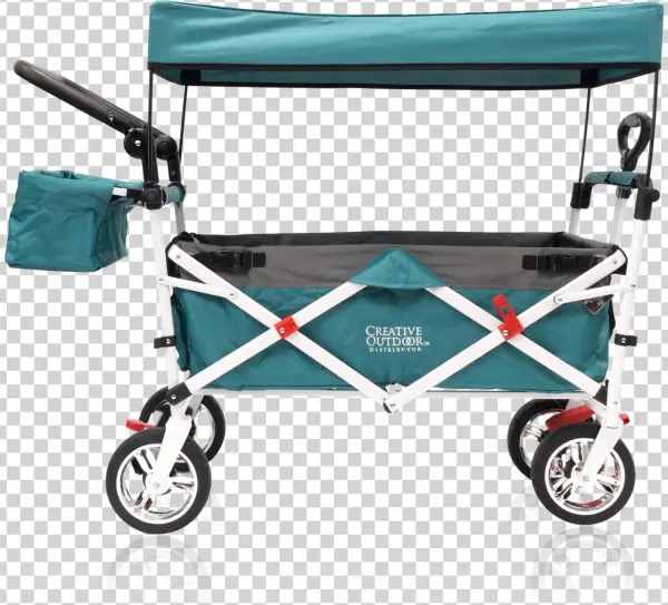 Push Pull Folding Wagon Teal - Creative Outdoor 900552 Push & Pull Folding Wagon