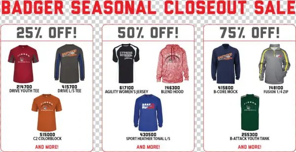 Performance Athletic Apparel, T-shirts, Fleeces & Shorts