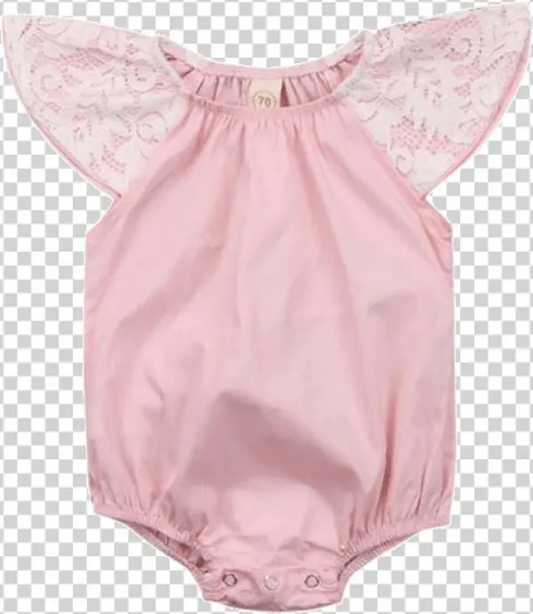 Pink Lace Romper - Maillot