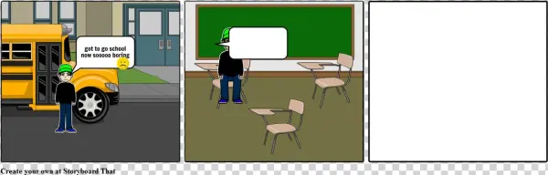School Is Boring - Storyboard