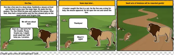 The Mouse And The Lion - Cartoon