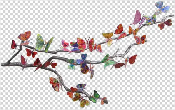 Winged Blossom - Painted Bunting
