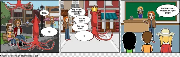 Attack Of The Squid People - Cartoon