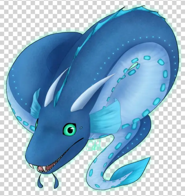 Blue Crescent Eel Cm By Sahel-solitude - Cartoon