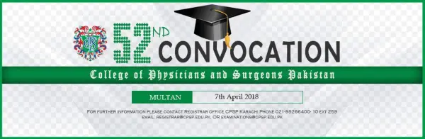 Convocation Multan Registration Closed - Cpsp