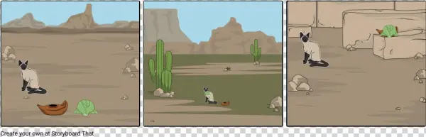 Kittens And Spinach On Clay - Cartoon