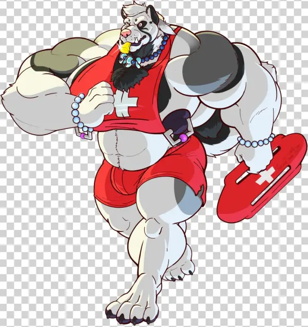 Lifeguard Floof On Duty - Cartoon