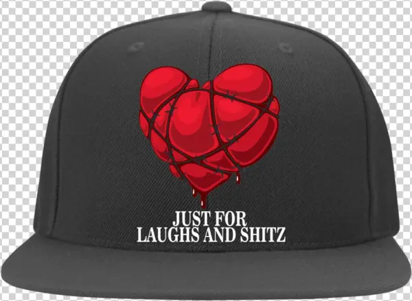 "my Bloody Heart" In White Print Flat Bill Twill Flexfit