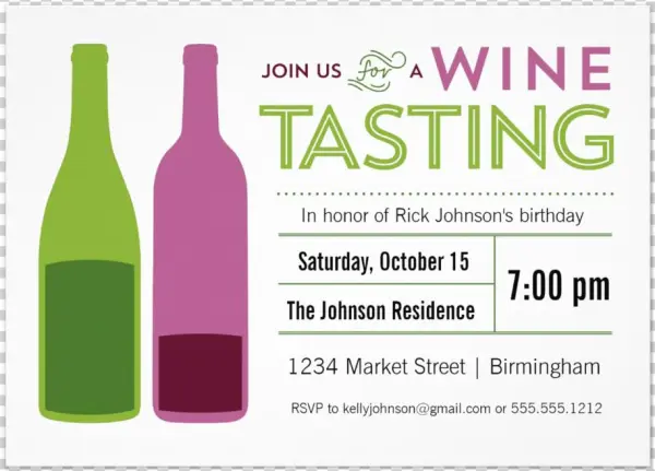 Party Invitations Charming Ink - Wine