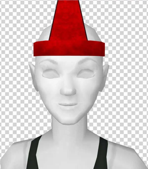 Red “vrayola” Crayon Costume Headpiece - Illustration