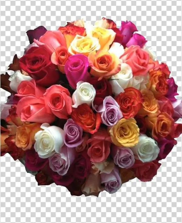 Transparent Rose Bouquet