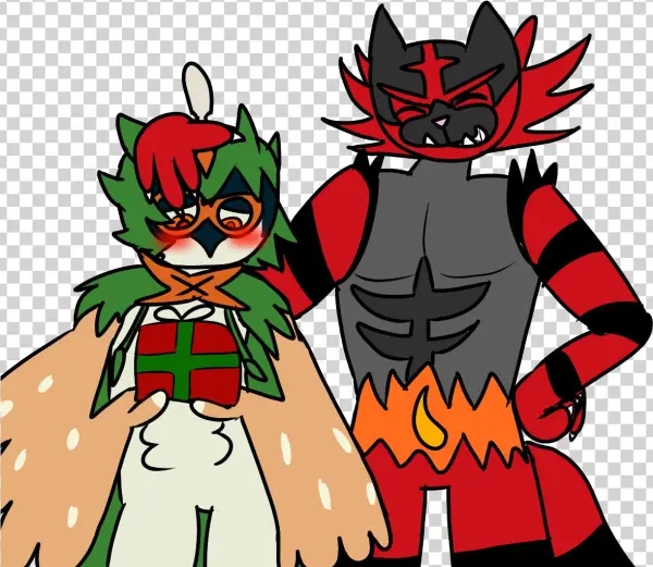 Incineroar Brings Presents - Cartoon