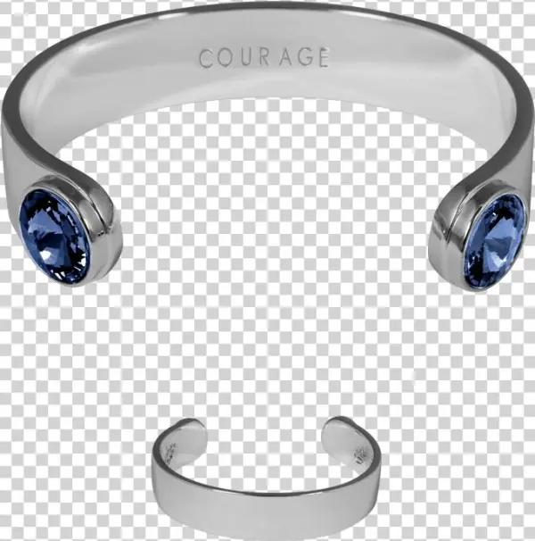Ioaku The Zen Bracelet Rhodium Midnight Blue - Bracelet