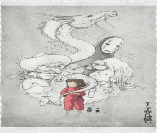 Studio Ghibli Fleece Blanket - Sketch