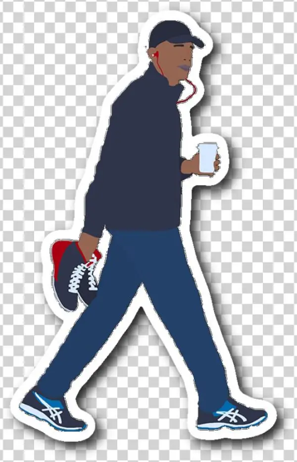 Ballin Barack Obama Sticker - Cartoon