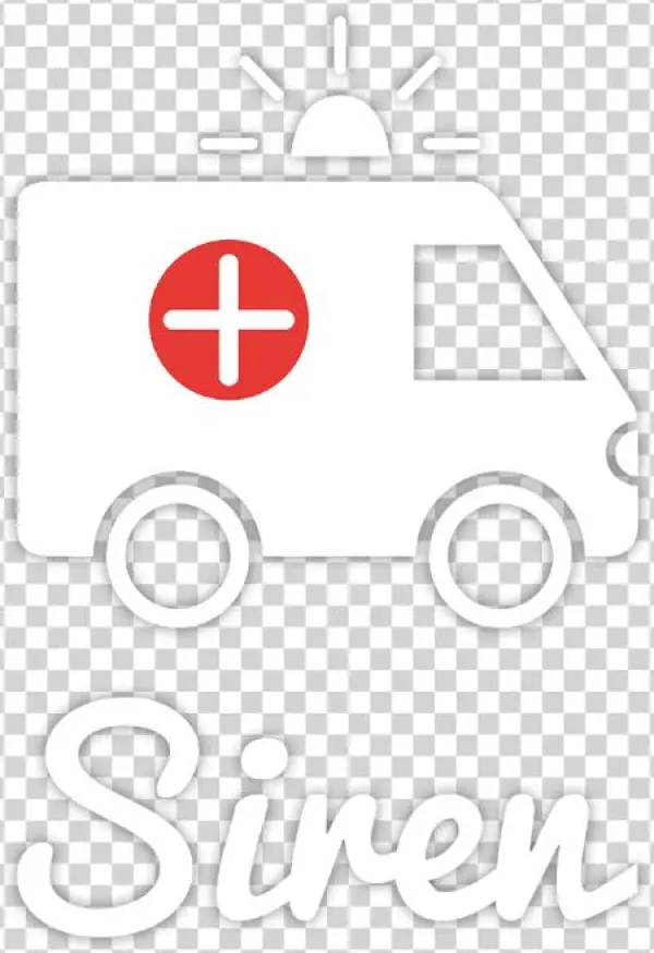 Banner Black And White Library Ambulance Clipart Siren - Loungebuddy