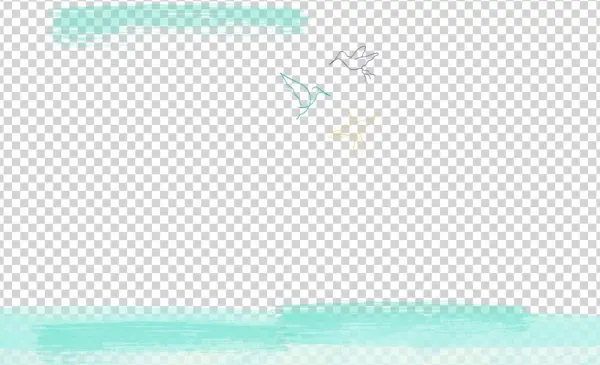 Brush Stroke Background With Birds
