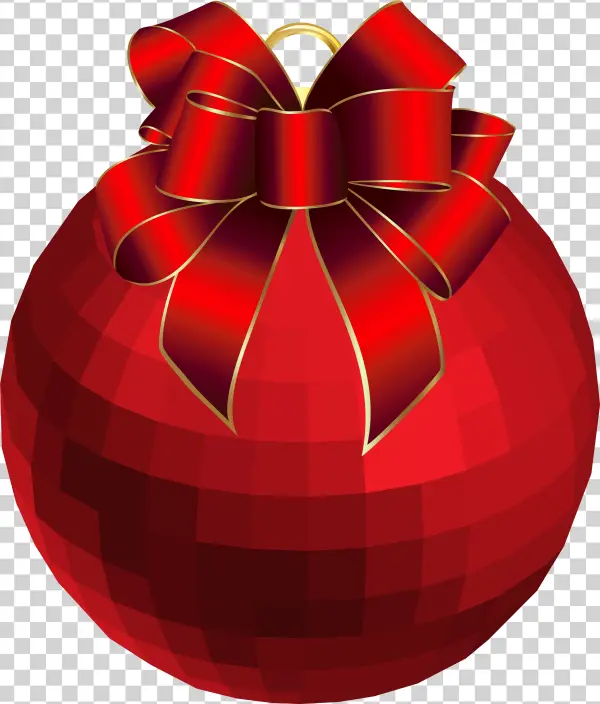 Christmas Red Ornament Png Clip Art Image