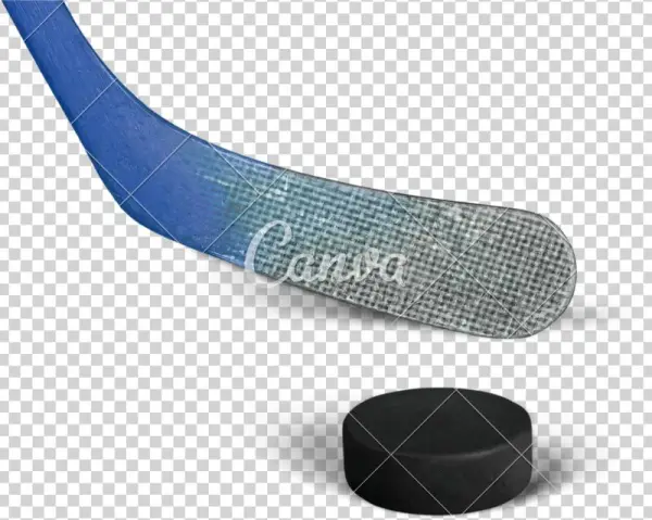 Closeup Of Stick And Puck Isolated On - Floorball