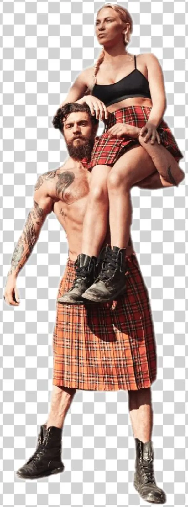 Free Png Download Male And Female Warriors Highland - Molly Dunsworth