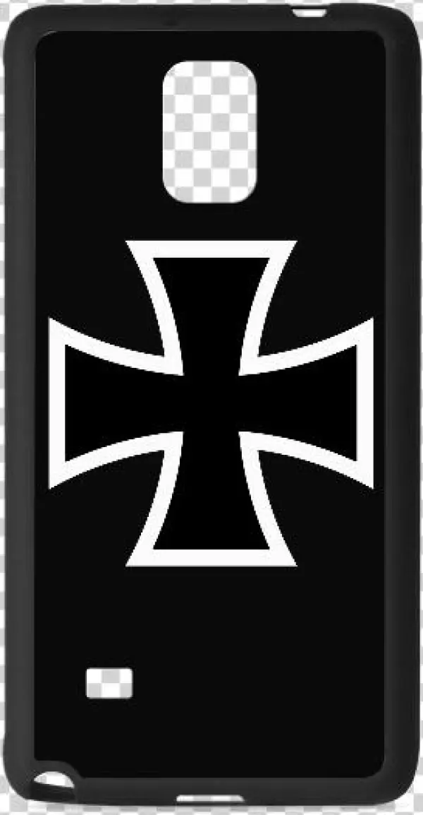 Iron Cross With White Design Custom Rubber Case For