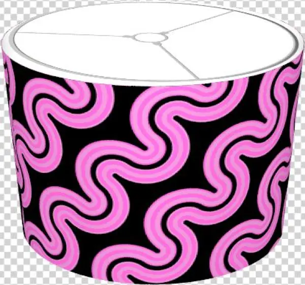 Pink Wavy Lines - Lampshade