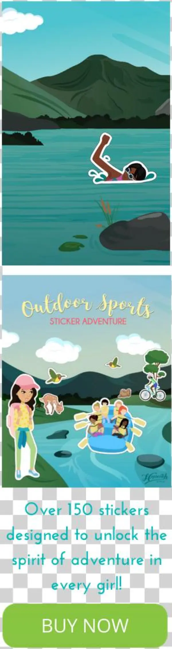 Swimming Sidebar - Cartoon