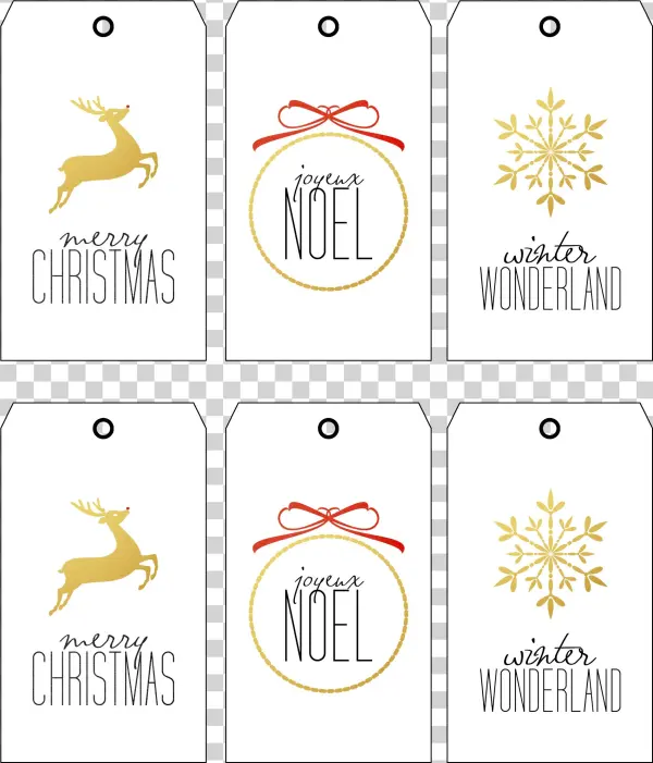 Tcm&fptfy Merryxmas Tags White