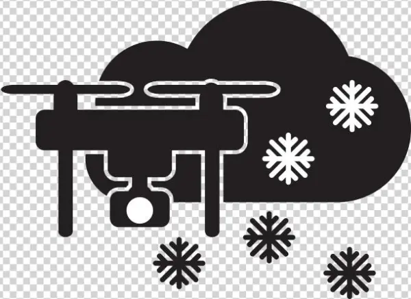 Drone Icon Design Free Snow Mountain Altitude Cloudy