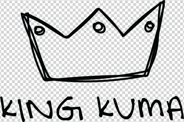 Kingkuma Black - Line Art