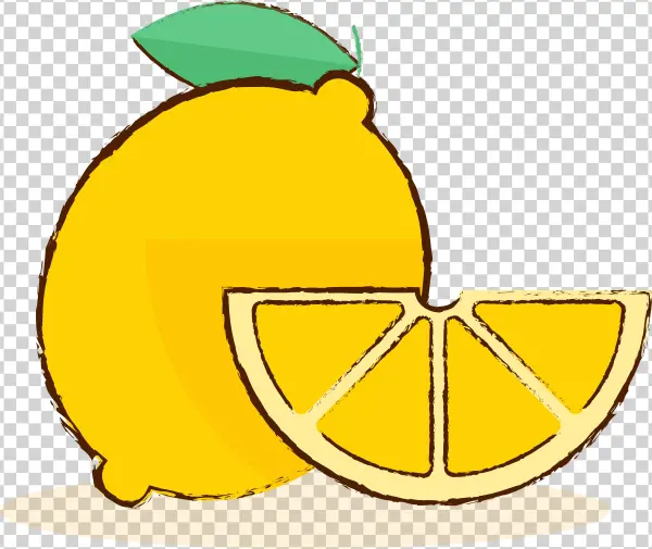 Lemon Hand Drawn Cartoon Gourmet Png And Vector Image