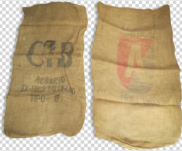 Lot 2 Bags Burlap Ipc / Holland No - Sock