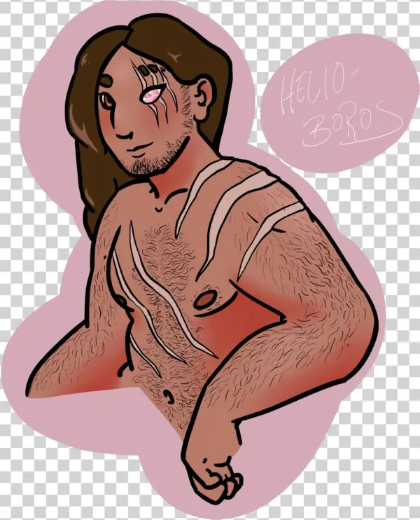 My New Character, Lathann The Human Druid With A Case - Cartoon